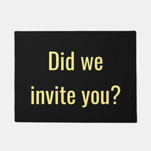 Luden wir Sie ein? Fußmatte (Vorderseite)