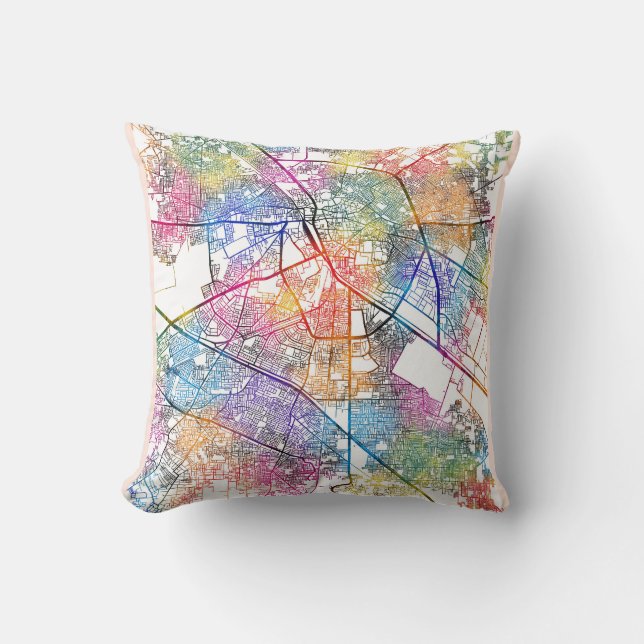 Ludhiana India City Map Kissen (Vorderseite)