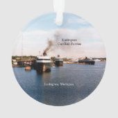 Ludington Car/Rail Ferries Acrylschmuck Ornament (Rückseite)