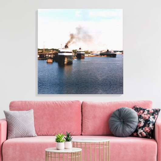 Ludington Car/Rail Ferries Leinwand (Insitu (Wohnzimmer))