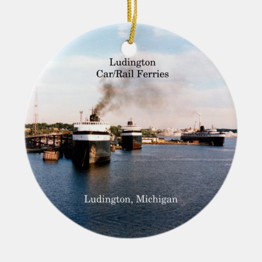 Ludington Car/Rail Ferries Ornament (Vorne)