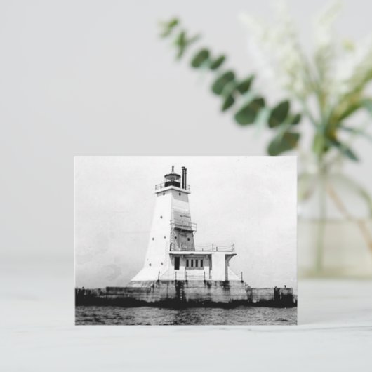 Ludington Lighthouse Postkarte (Stehend Vorderseite)