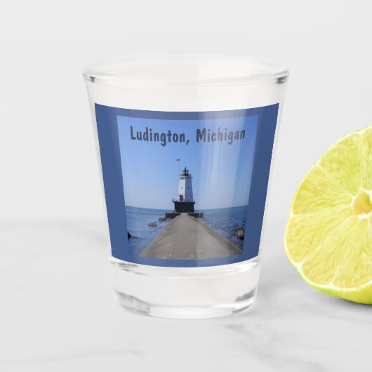 Ludington Lighthouse Schnapsglas (Vorderseite)