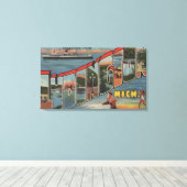 Ludington, Michigan - Große Buchstabenszenen Leinwanddruck (Insitu (Holzboden))