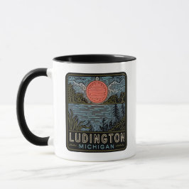 Ludington Michigan Neon Sign Cup Tasse