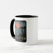 Ludington Michigan Neon Sign Cup Tasse (Vorderseite Links)