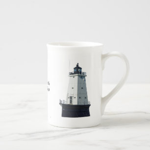 Ludington North Breakwater Light bone China Tasse