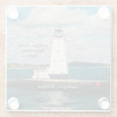 Ludington North Breakwater Light Glass Untersetzer (Rückseite)