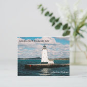 Ludington North Breakwater Light Postkarte (Stehend Vorderseite)