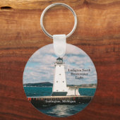 Ludington North Breakwater Light Schlüsselkette Schlüsselanhänger (Vorderseite)