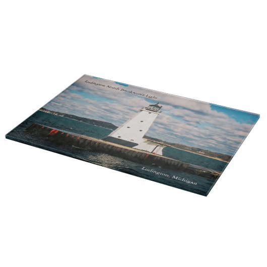 Ludington North Breakwater Light Schneide Schneidebrett (Ecke)