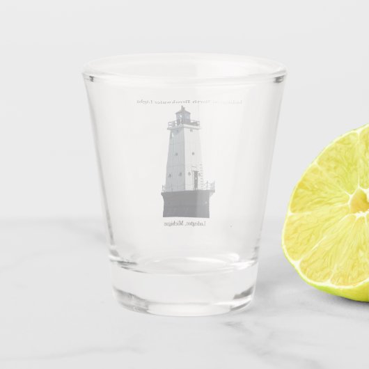 Ludington North Breakwater Light Shot Glas (Rückseite)