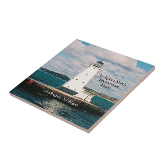 Ludington North Breakwater Light tile Fliese (Seite)