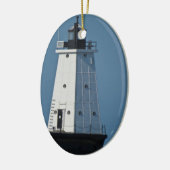 Ludington Pierhead Licht Keramik Ornament (Links)