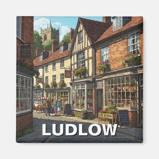 Ludlow England Travel Magnet (Vorne)