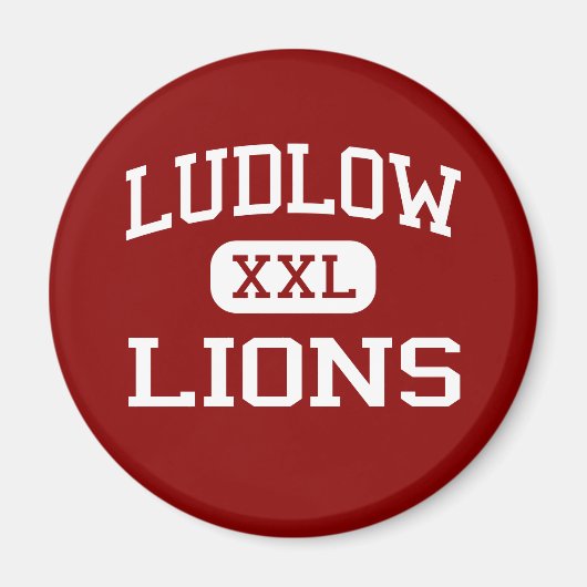 Ludlow - Löwen - Senior - Ludlow Massachusetts Magnet (Vorne)