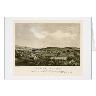 Ludlow, panoramische Karte VT - 1859