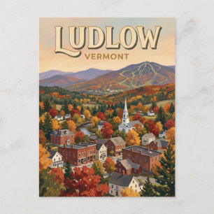 Ludlow Vermont Postkarte