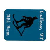Ludlow, VT Icy Ski Bum (Hardpack Vermont Skiing) Magnet (Horizontal)