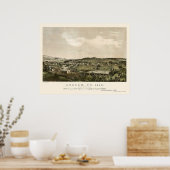 Ludlow, VT Panorama Karte - 1859 Poster (Küche)