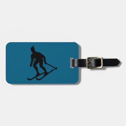 Ludlow, VT Ski Bum (Green Mountain Vermont Skiing) Gepäckanhänger (Vorderseite horizontal)