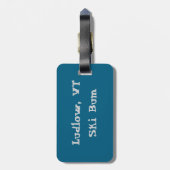 Ludlow, VT Ski Bum (Green Mountain Vermont Skiing) Gepäckanhänger (Rückseite vertikal)