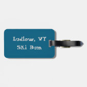 Ludlow, VT Ski Bum (Green Mountain Vermont Skiing) Gepäckanhänger (Rückseite horizontal)