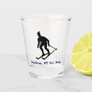 Ludlow, VT Ski Bum (Green Mountain Vermont Skiing) Schnapsglas