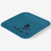 Ludlow, VT Ski (Green Mountain Vermont Skiing) Pappteller (Gewinkelt)