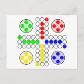 Ludo Classic Board Game Postkarte (Vorderseite)