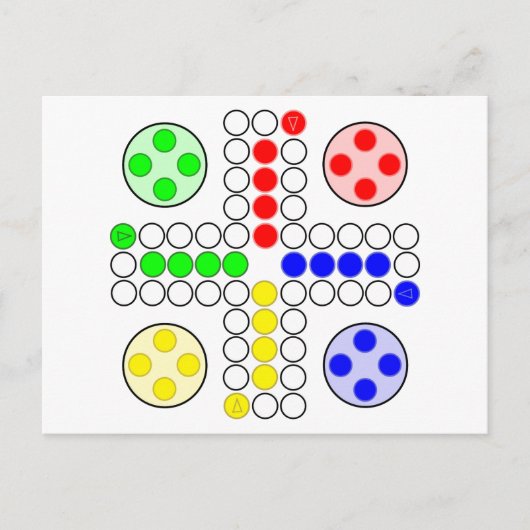Ludo Classic Board Game Postkarte (Vorderseite)