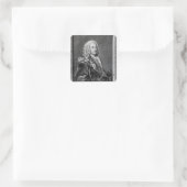 Ludvig Holberg Quadratischer Aufkleber (Tasche)