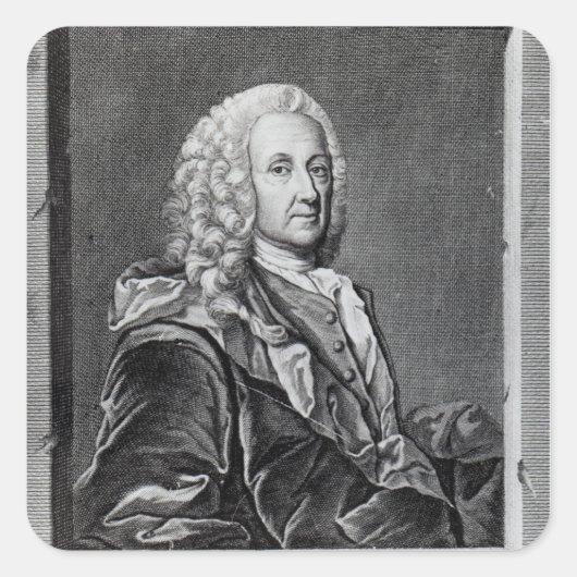 Ludvig Holberg Quadratischer Aufkleber (Vorderseite)