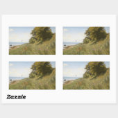 Ludvig Kabell - Sommertag am Meer Rechteckiger Aufkleber (Blatt)