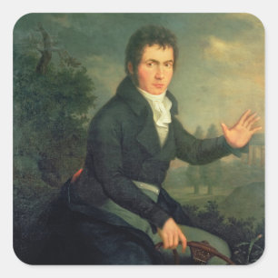 Ludvig van Beethoven , 1804 Quadratischer Aufkleber