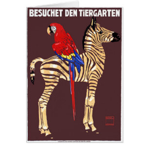 Ludwig-Besuch 1912 das ZooZebramacaw-Plakat