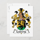 Ludwig Familienwappen Postkarte (Vorne/Hinten)