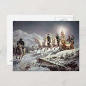 Ludwig II. Bavaria Sleighing bei Nacht Postkarte (Vorne/Hinten)