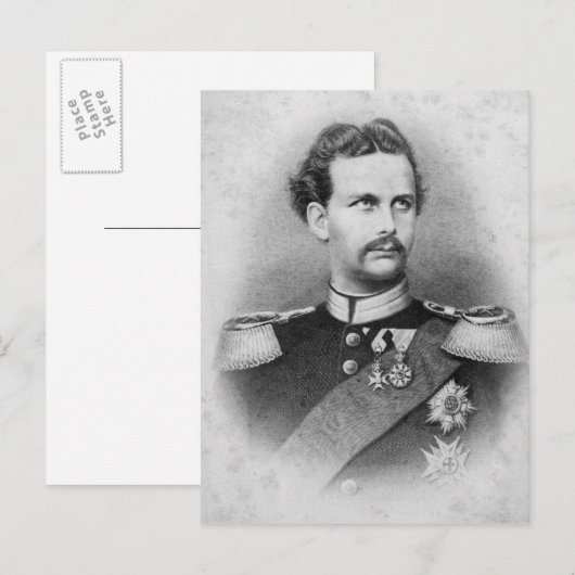 Ludwig II. Postkarte (Vorne/Hinten)