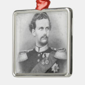 Ludwig II von Bayern Silbernes Ornament (Links)