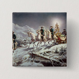 Ludwig II von Bayern Sleighing nachts Button