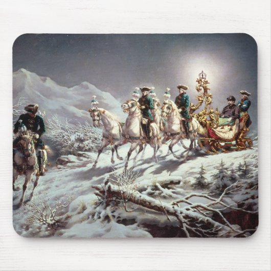 Ludwig II von Bayern Sleighing nachts Mousepad (Vorne)