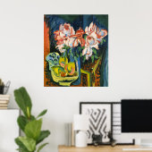 Ludwig Kirchner Pink Roses Expressionist Classic Poster (Heimbüro)