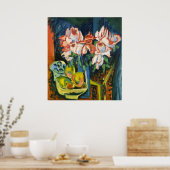 Ludwig Kirchner Pink Roses Expressionist Classic Poster (Küche)
