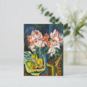 Ludwig Kirchner Pink Roses Expressionist Classic Postkarte (Stehend Vorderseite)