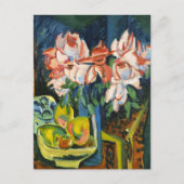 Ludwig Kirchner Pink Roses Expressionist Classic Postkarte (Vorderseite)