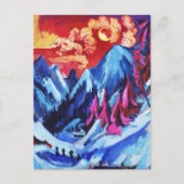 Ludwig Kirchner Winterlandschaft im Mondlicht Postkarte (Vorderseite)