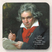 Ludwig van Beethoven 1820 Getränkeuntersetzer (Vorderseite)