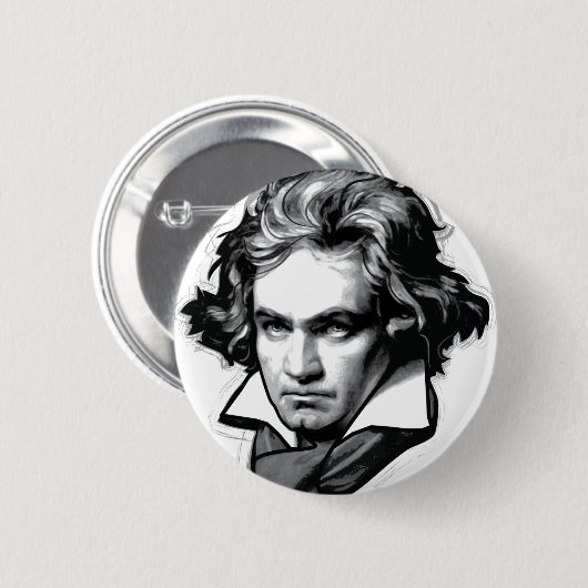 Ludwig van Beethoven Button (Vorne & Hinten)
