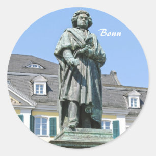 Ludwig-van-Beethoven-Denkmal in Bonn Runder Aufkleber